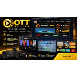 NOVO OTT PLAYER MAX COM GAME RETRO 2026